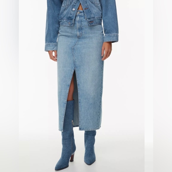 Aritzia Dresses & Skirts - Aritzia The Denim Forum 90’s vintage maxi jean skirt sz 25 NWT